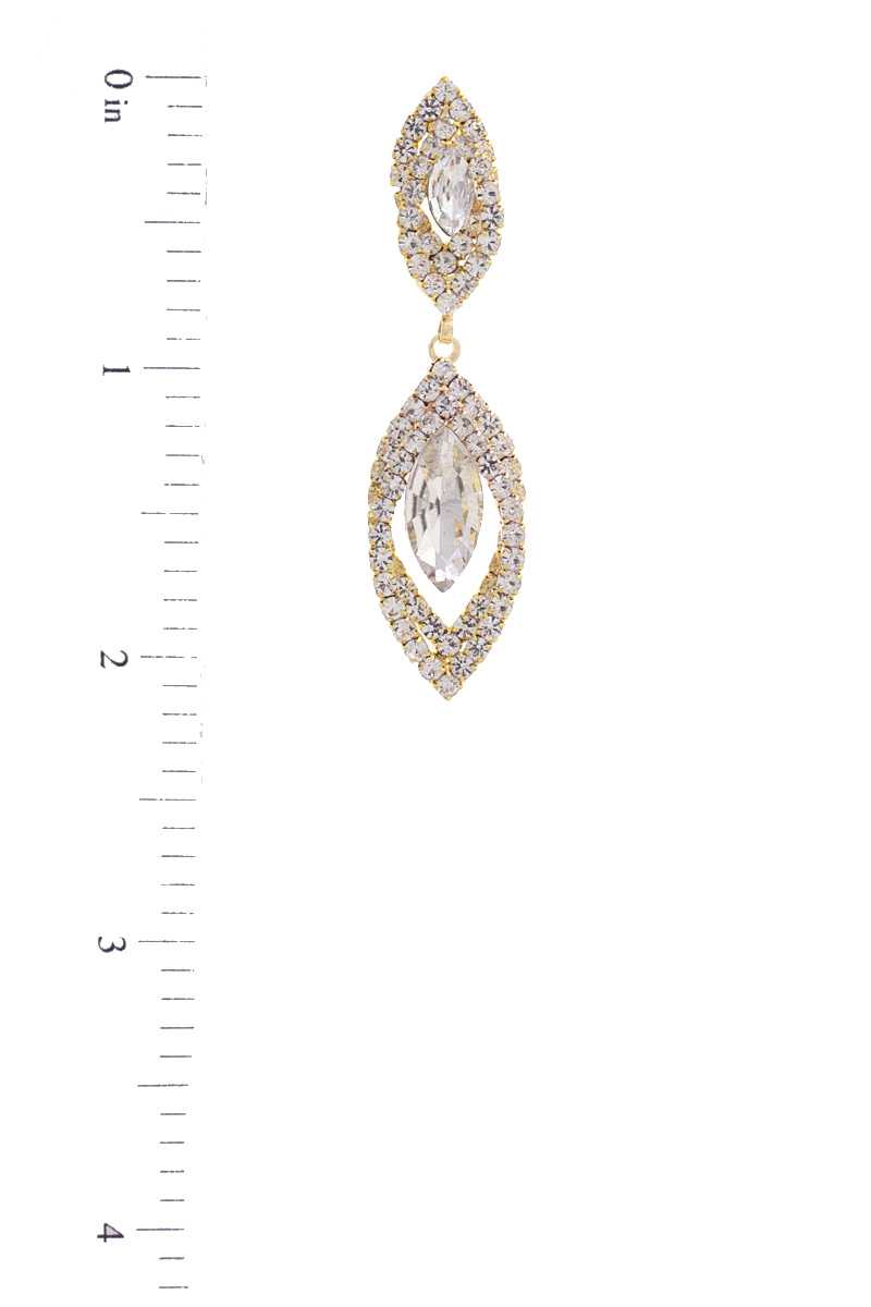 Double Marquise Rhinestone Dangle Earring