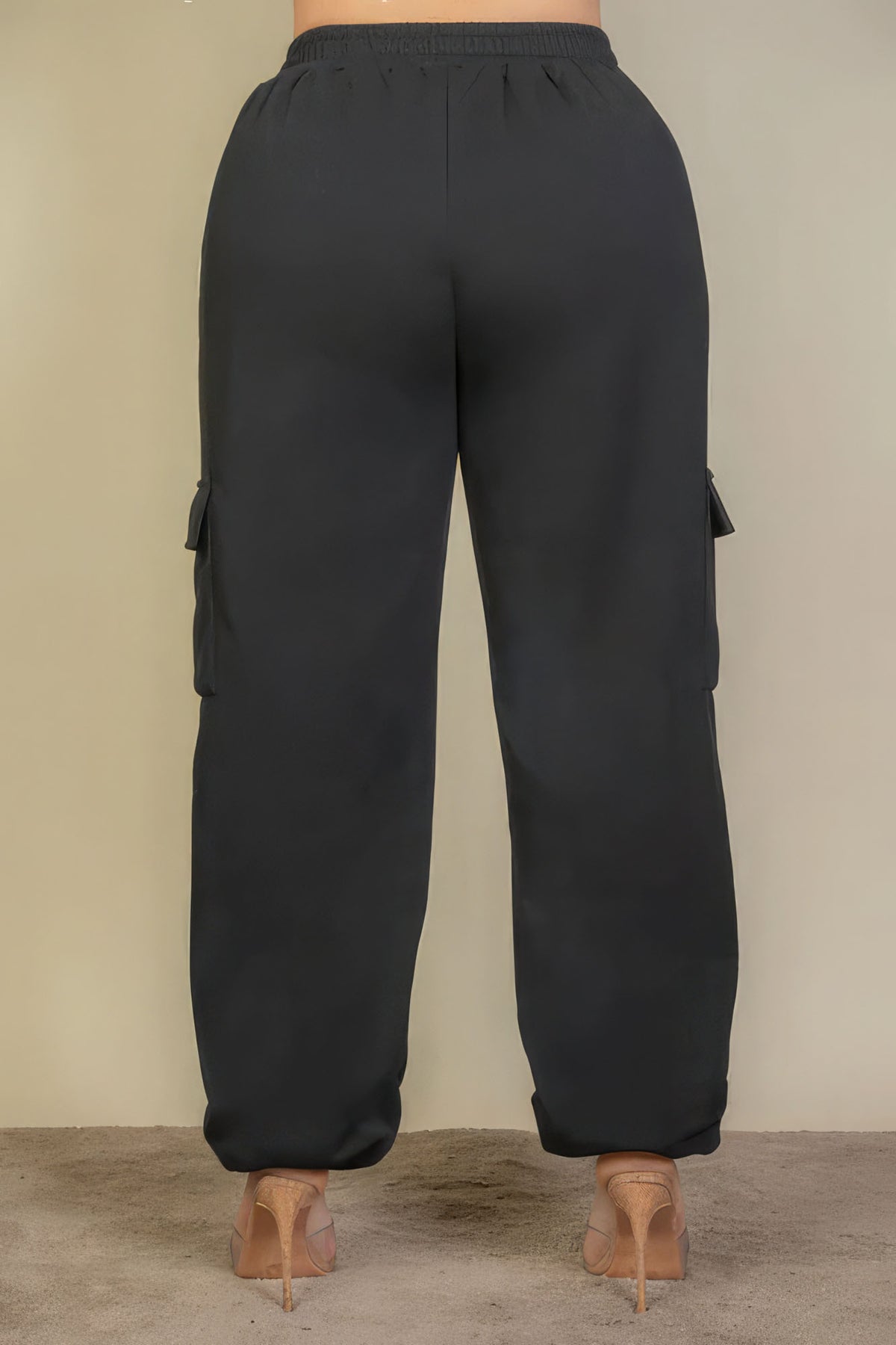 Plus Size Side Pocket Drawstring Waist Sweatpants